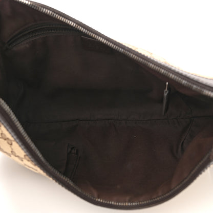 Gucci Monogram Web Medium Half Moon Hobo Dark Brown 5 of 10