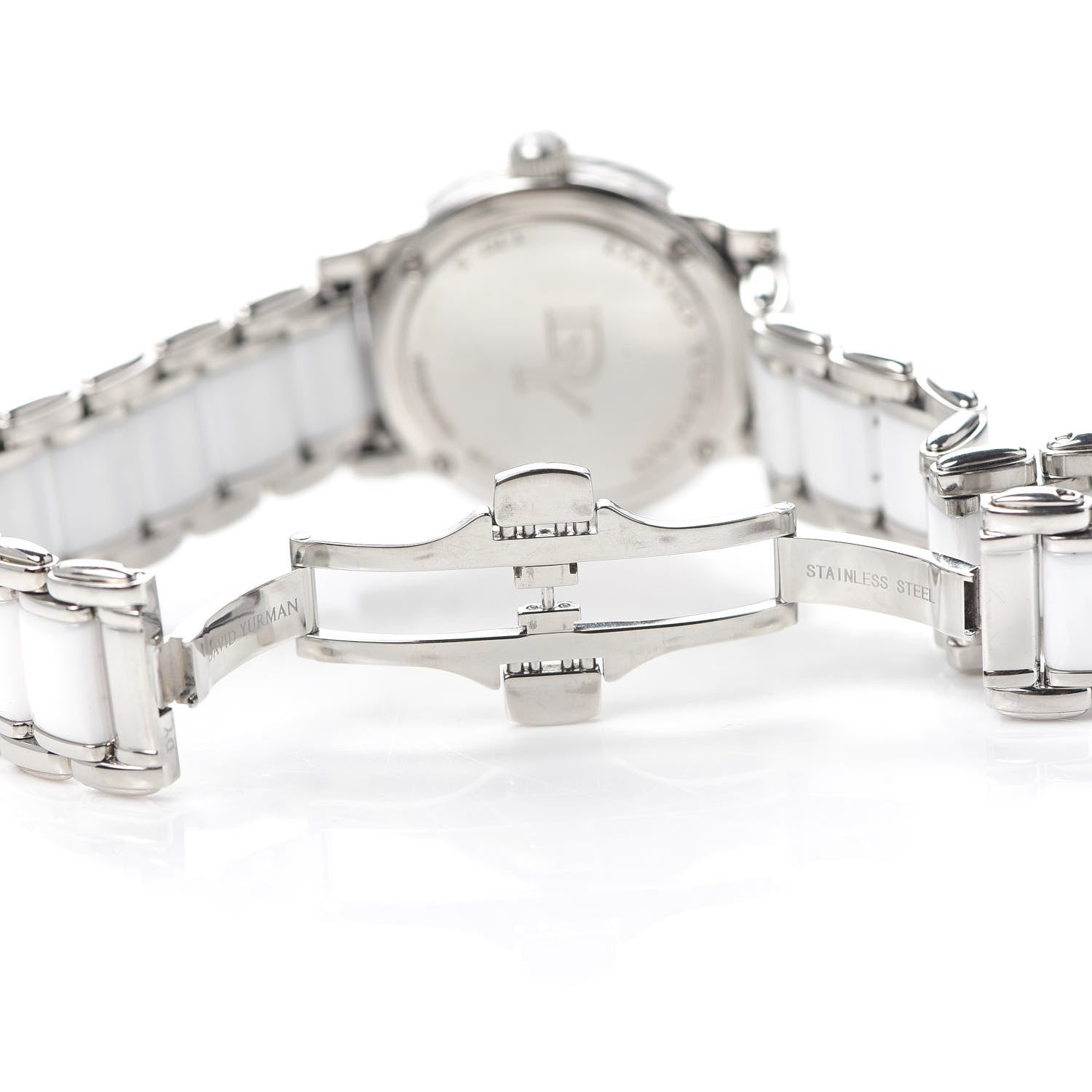 David Yurman Stainless Steel Ceramic Diamond 30mm Classic Quartz Watch White 5 of 6