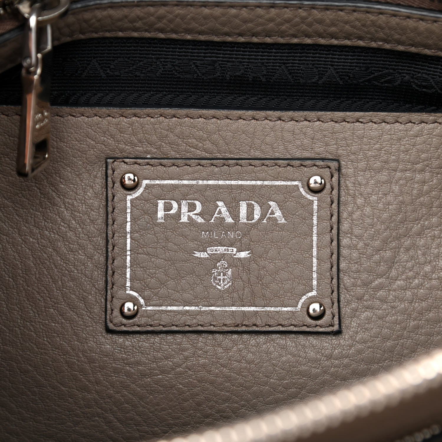 Prada Vitello Phenix Top Handle Bag Argilla 6 of 14