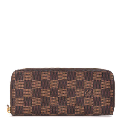 Louis Vuitton Damier Ebene Clemence Wallet Rose Ballerine 1 of 6