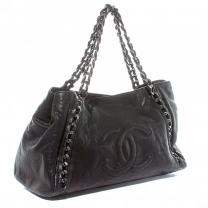 Chanel Leather Modern Chain Large Tote Black 3 of 9