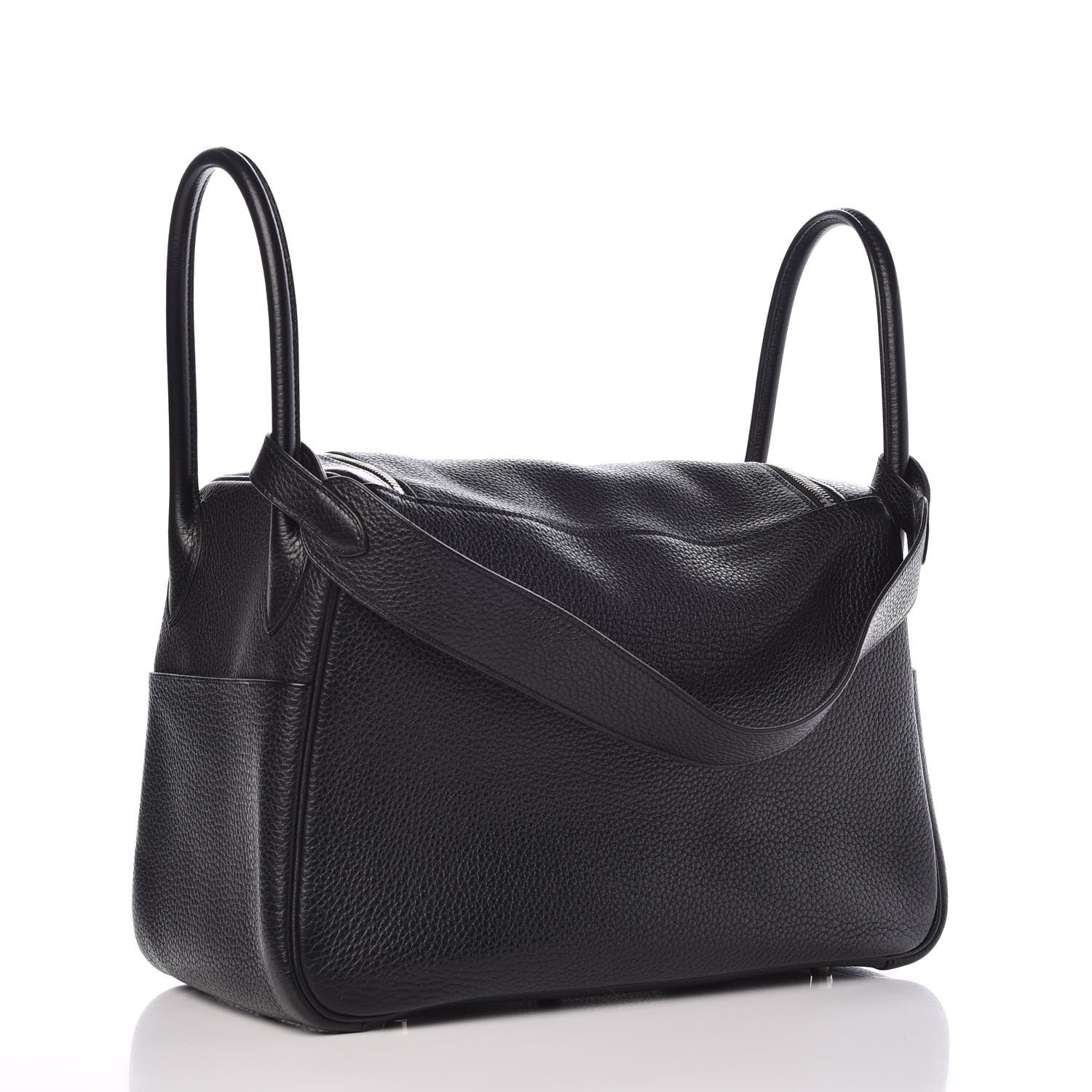 Hermes Taurillon Clemence Lindy 34 Black 3 of 8