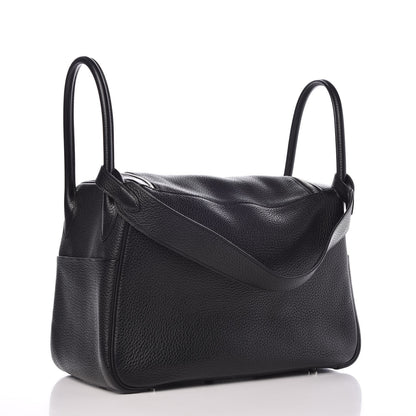 Hermes Taurillon Clemence Lindy 34 Black 3 of 8