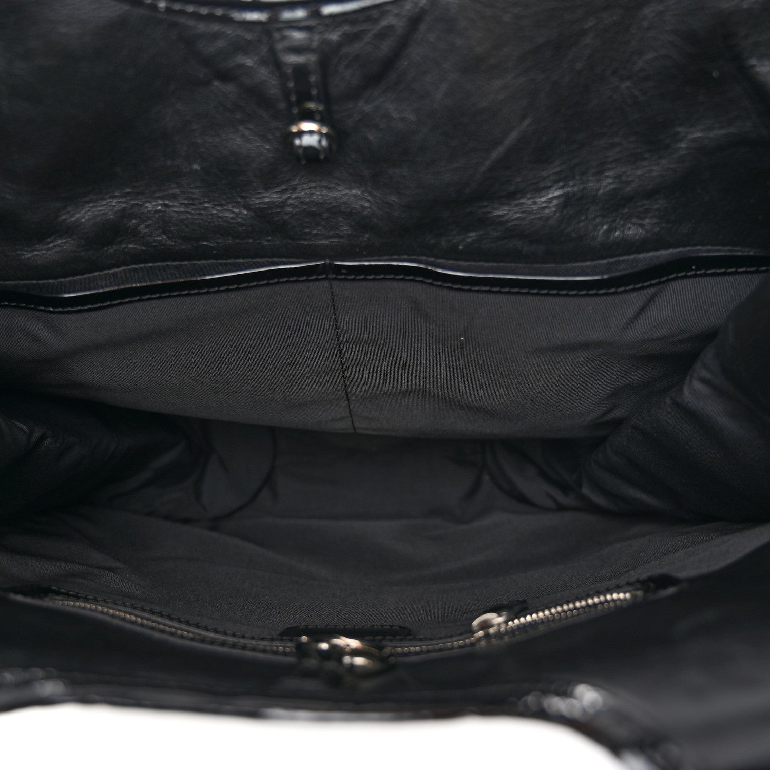 Christian Dior Patent Crocodile Embossed 61 Tote Black 5 of 10