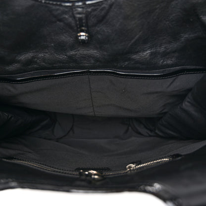 Christian Dior Patent Crocodile Embossed 61 Tote Black 5 of 10