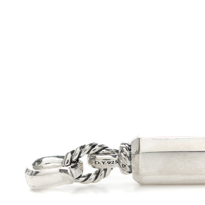 David Yurman Sterling Silver Diamond Lexington Barrel Pendant 3 of 3