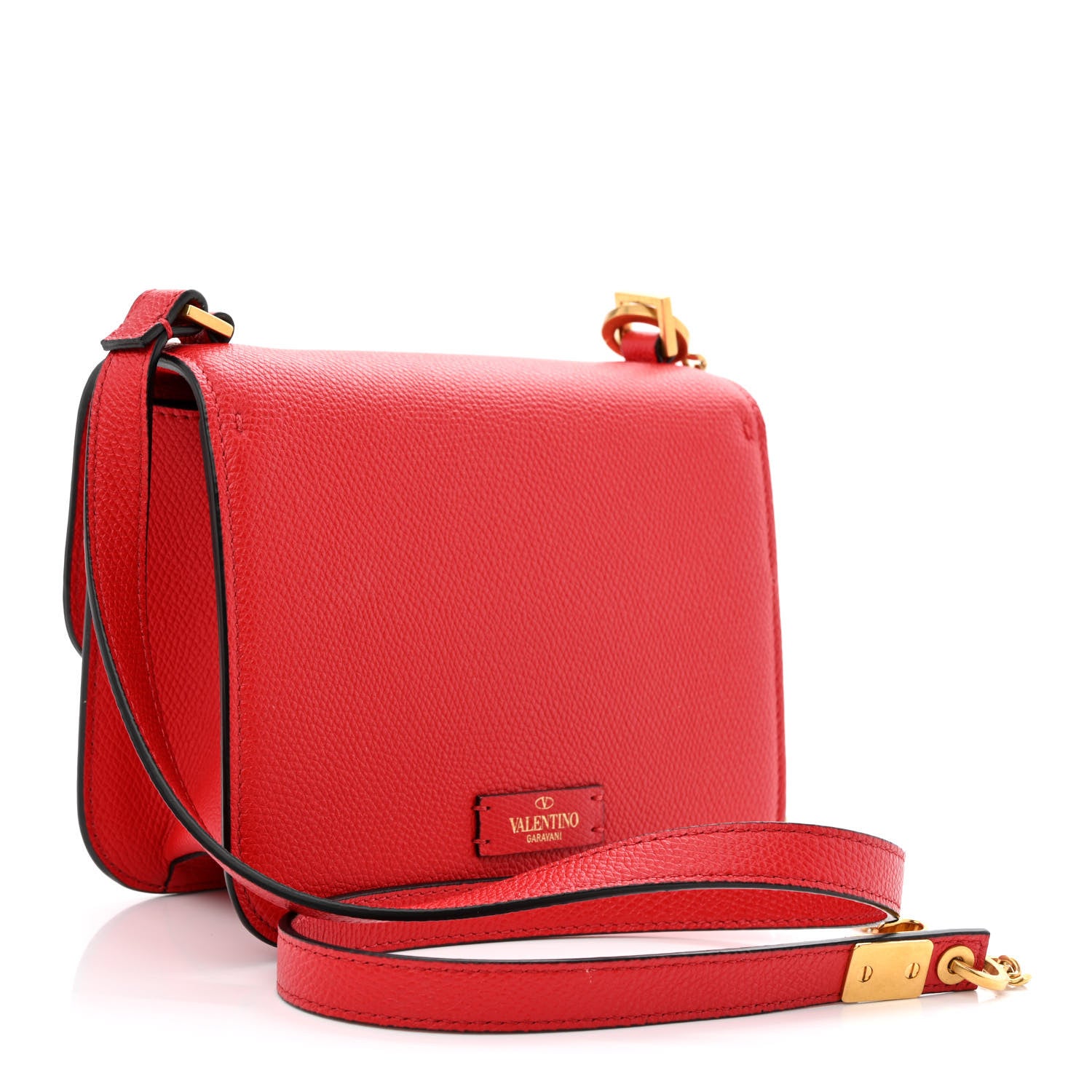 Valentino Garavani Grained Calfskin Small VSling Shoulder Bag Red 3 of 10
