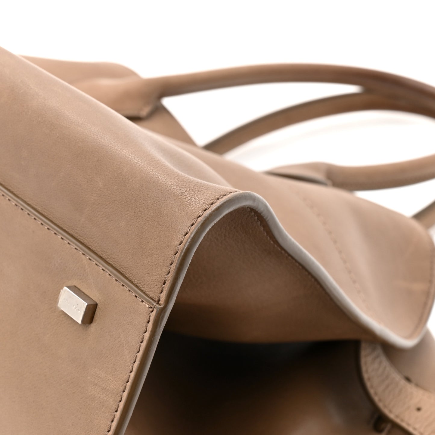 Polished Saddle Calfskin Soft Margaux 15 Mouse Grey
