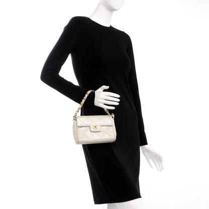 Chanel Caviar Quilted Mini Evening Bag Pearl 2 of 14