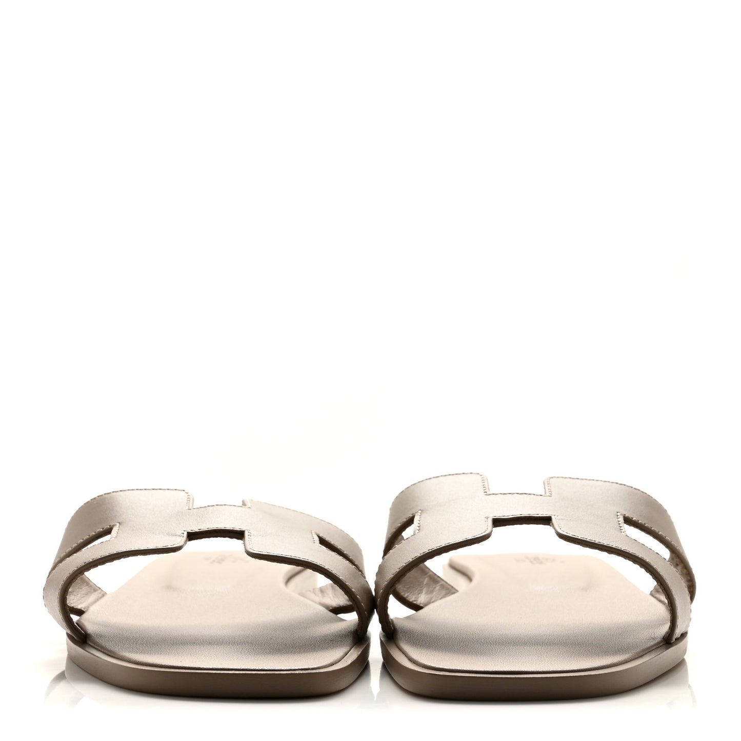 Box Calfskin Oran Sandals 38 Beige Mastic