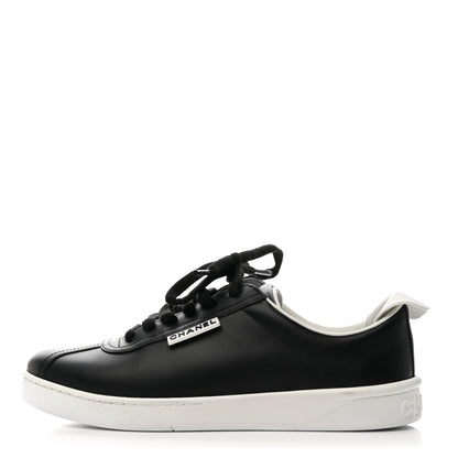 Chanel Calfskin CC Womens Sneakers 36 Black 1 of 10