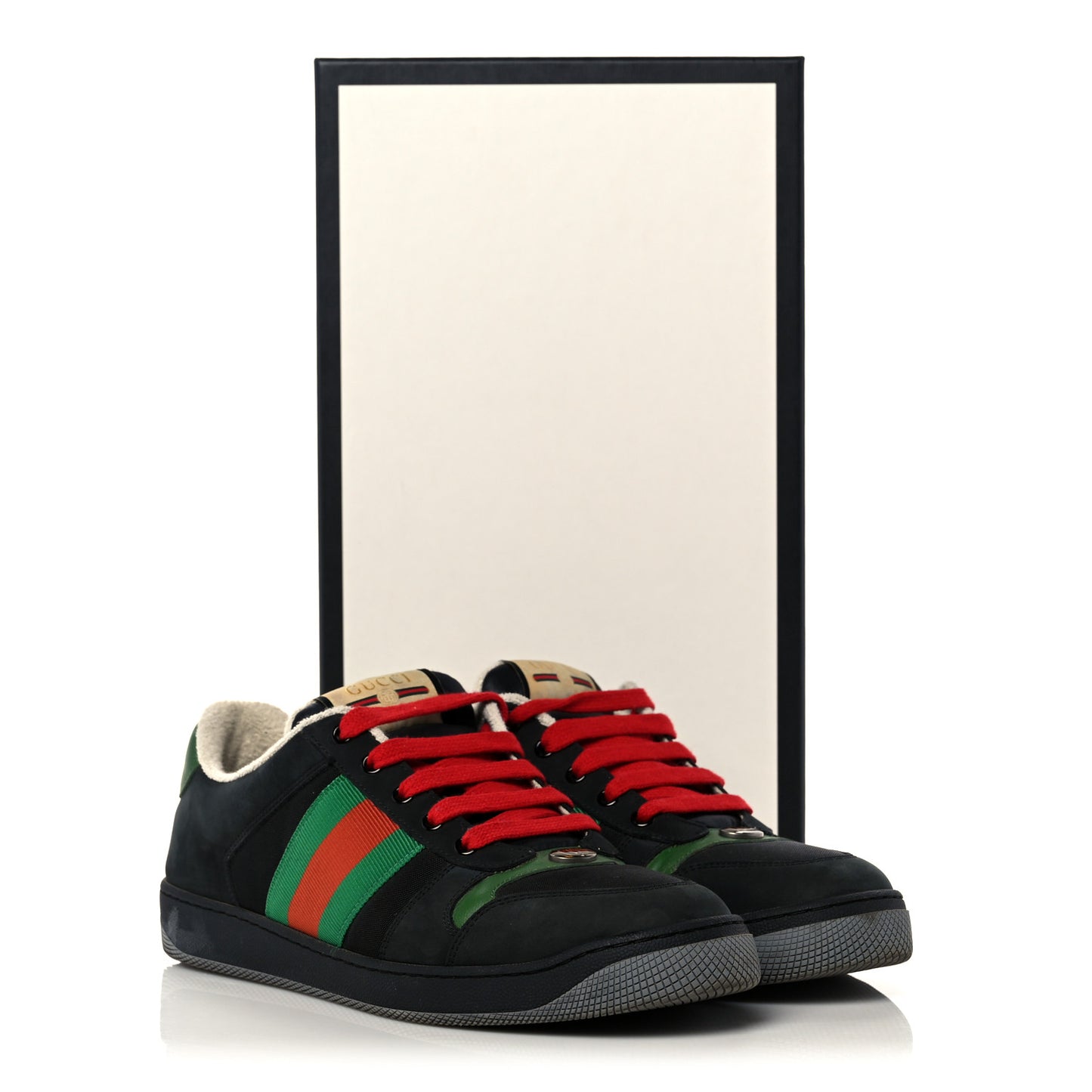 Nylon Nubuck Web Mens Screener Sneakers 8 Black Vintage Green