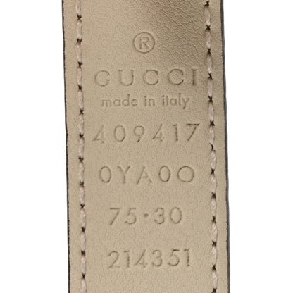 Gucci Plutone Calfskin Double G 20mm Belt 75 30 Mystic White 5 of 8