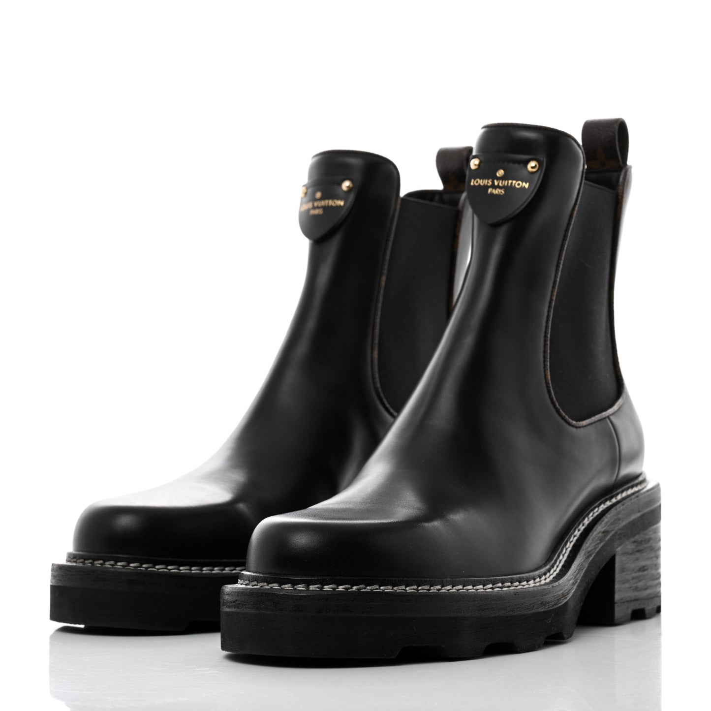 Calfskin Monogram Beaubourg Ankle Boots 41 Black