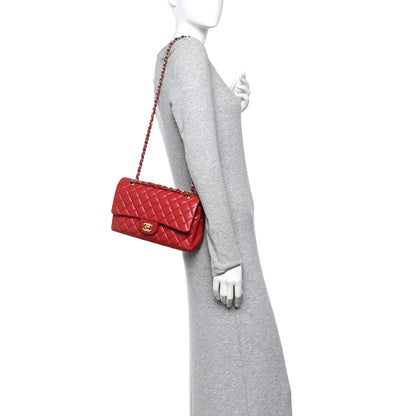 Chanel Caviar Quilted Medium Double Flap Red 2 of 10