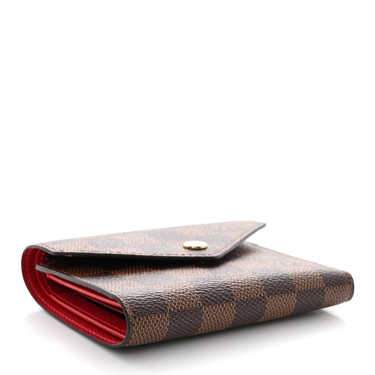 Louis Vuitton Damier Ebene Victorine Wallet Red 4 of 9