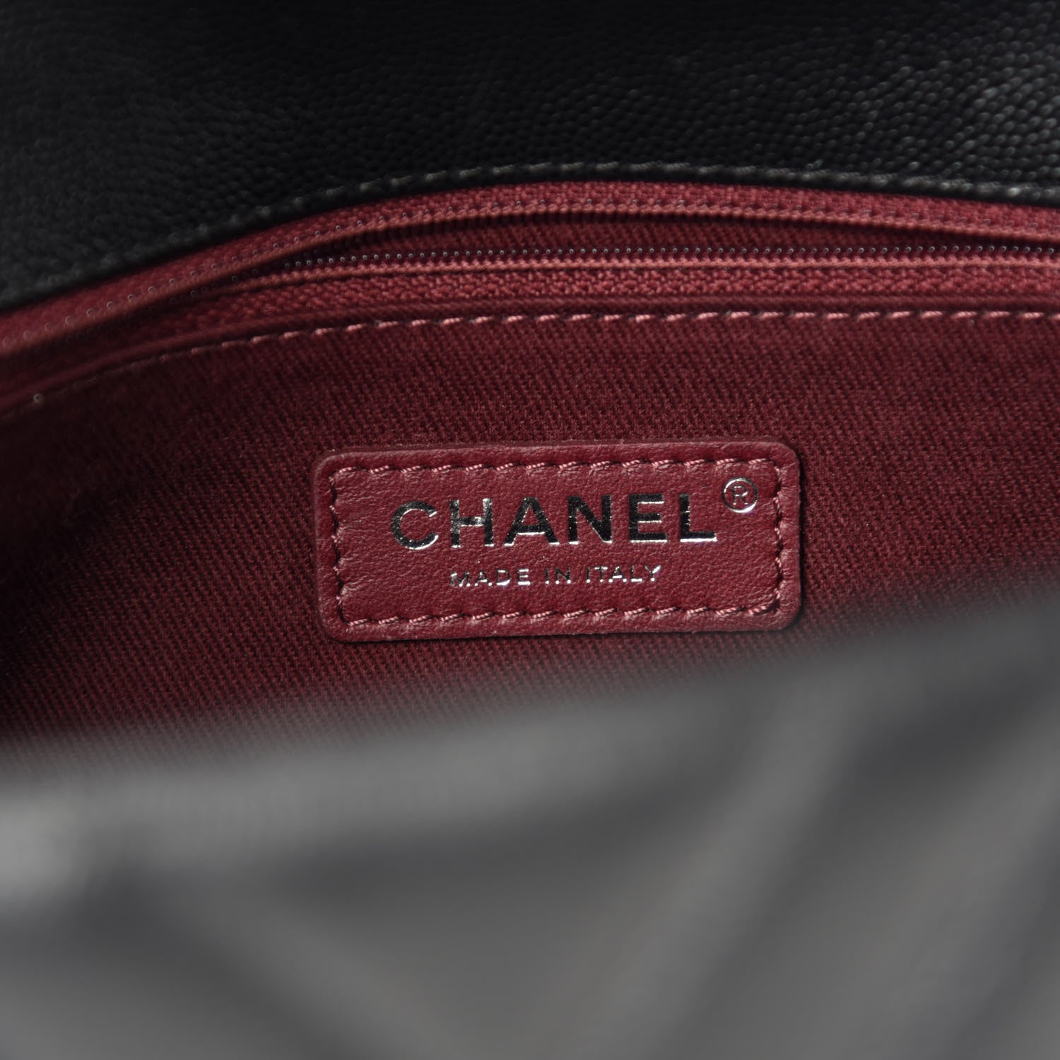 Chanel Caviar Chevron Quilted Small Coco Handle Flap Black 8 of 11