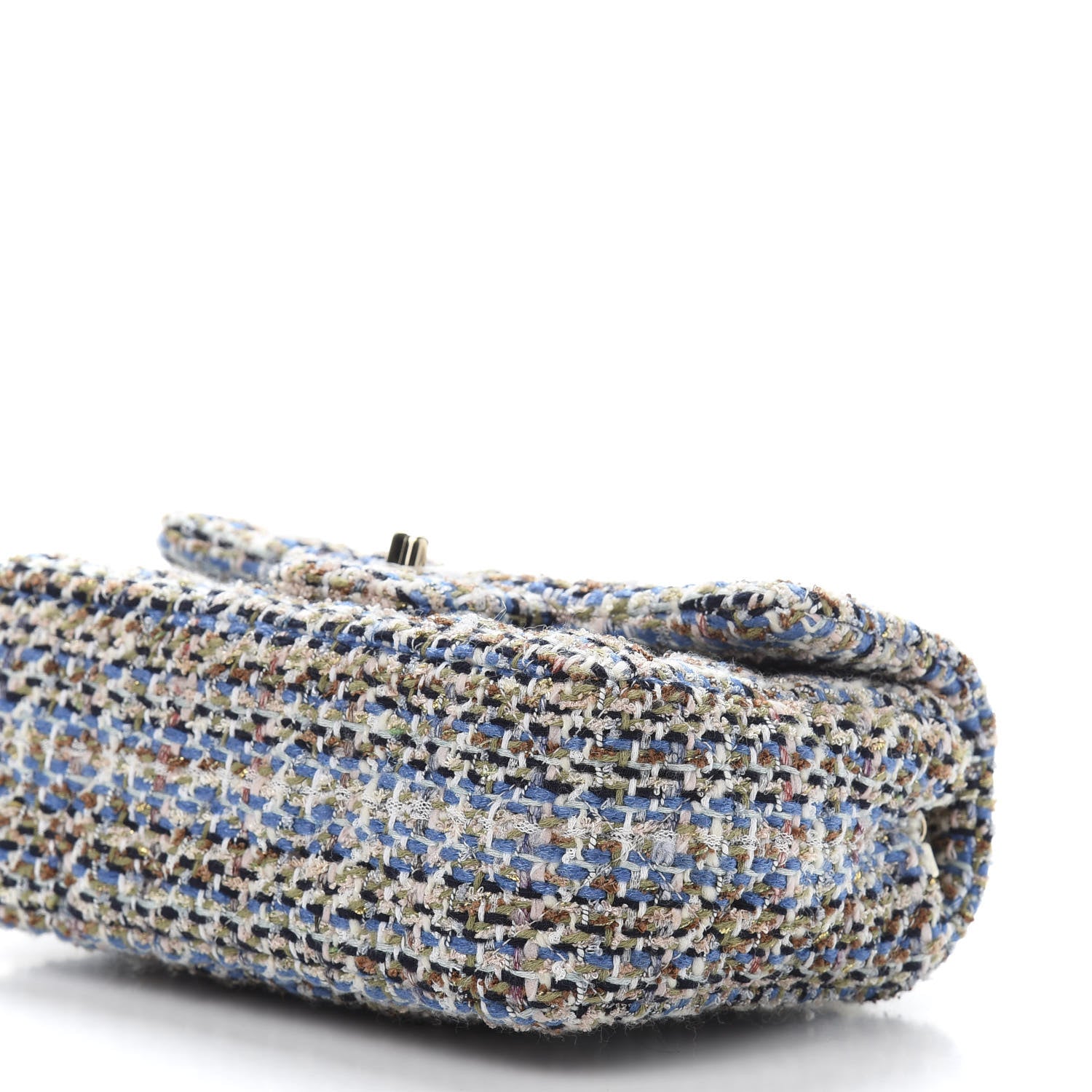 Chanel Tweed Quilted Mini Rectangular Flap Blue Multicolor 8 of 10
