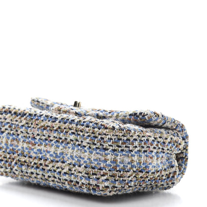 Chanel Tweed Quilted Mini Rectangular Flap Blue Multicolor 8 of 10