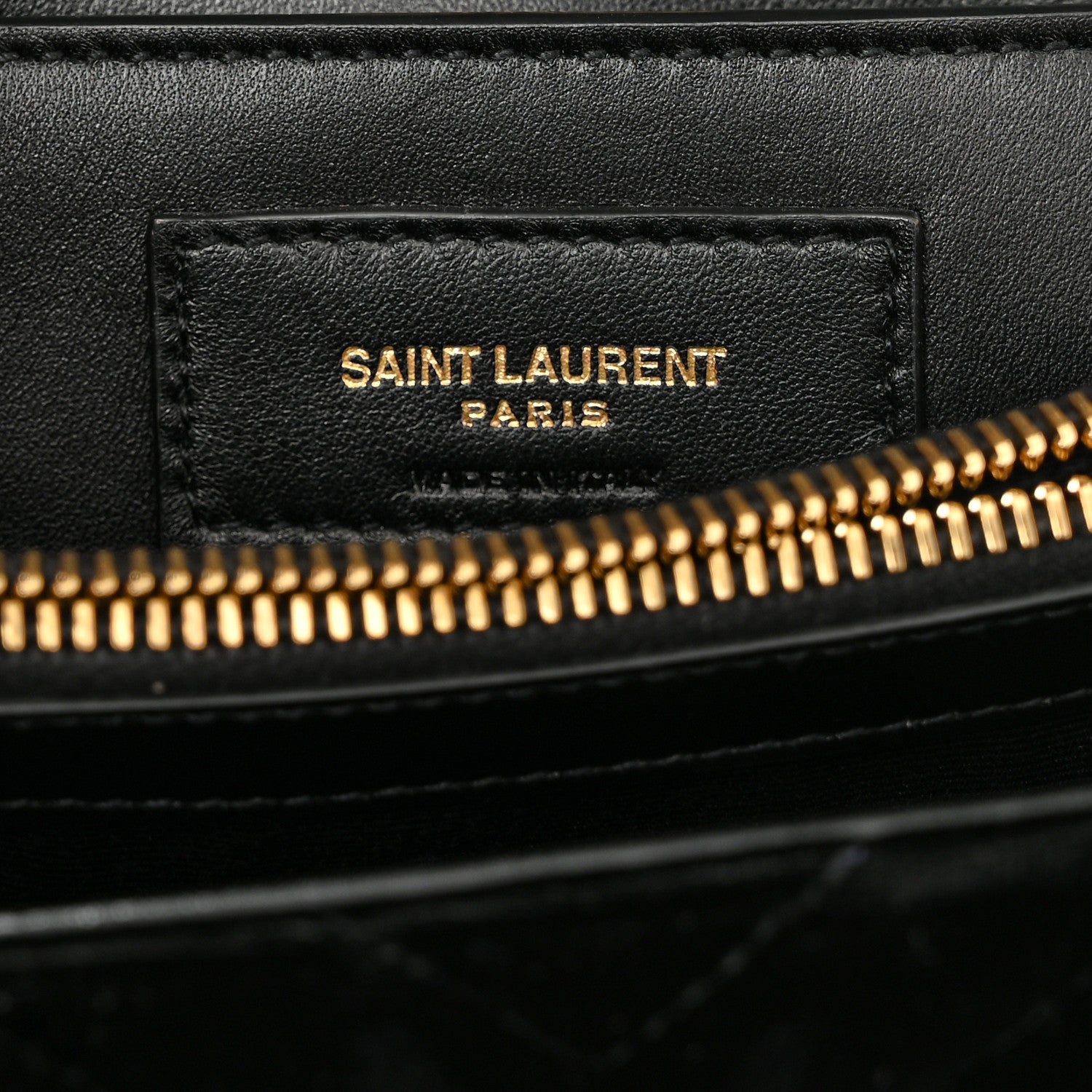 Saint Laurent Velvet Matelasse Chevron Medium College Monogram Bag Black 7 of 13
