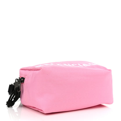 Balenciaga Recycled Sport Nylon Logo Embroidered Messenger Bag Pink White 4 of 10