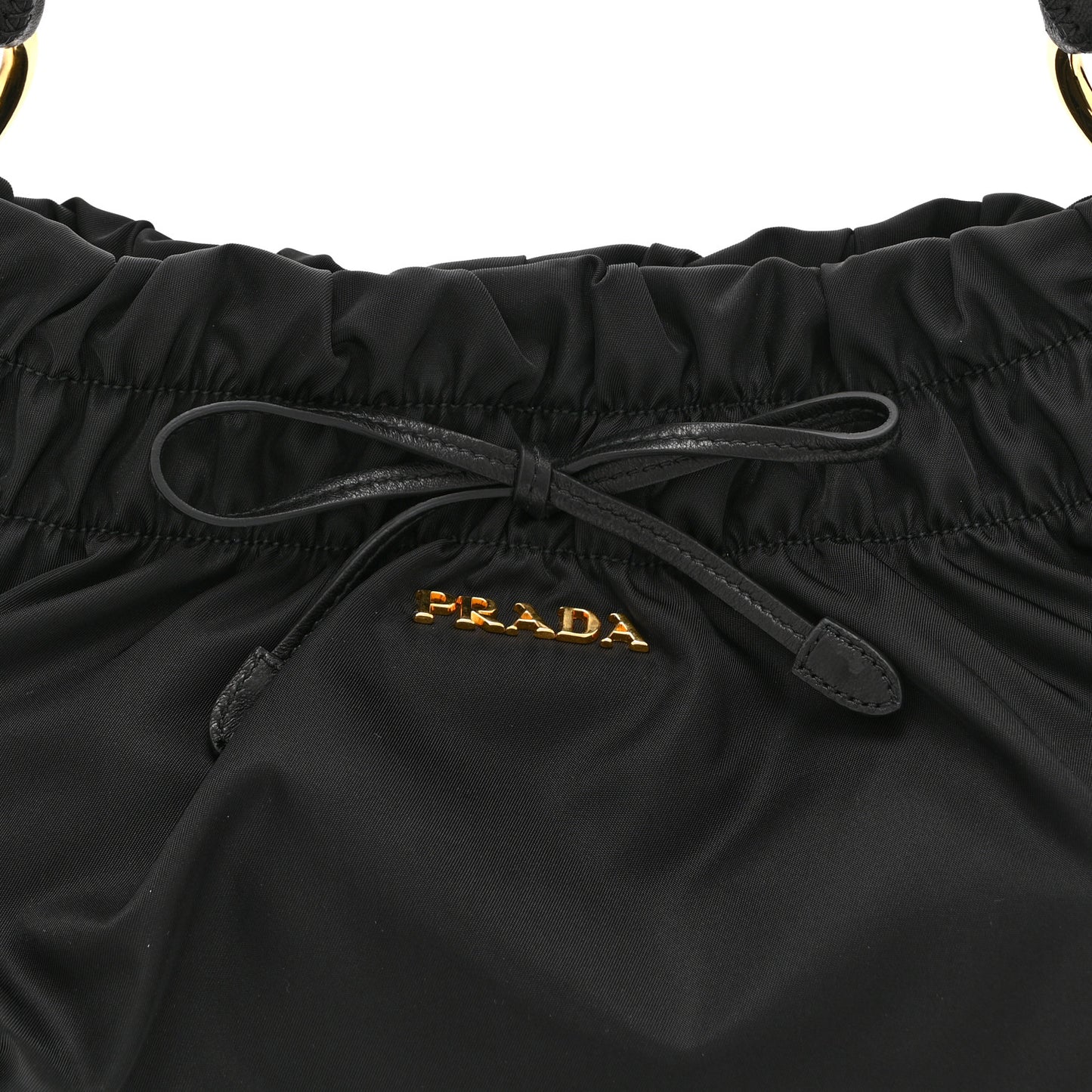 Tessuto Nylon Bow Shoulder Bag Black