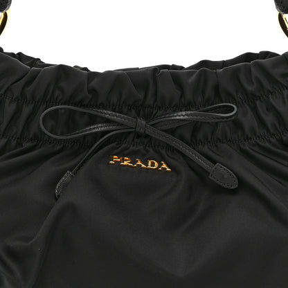 Prada Tessuto Nylon Bow Shoulder Bag Black 8 of 10