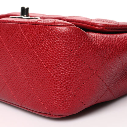 Chanel Caviar Quilted Mini Square Flap Red 10 of 11