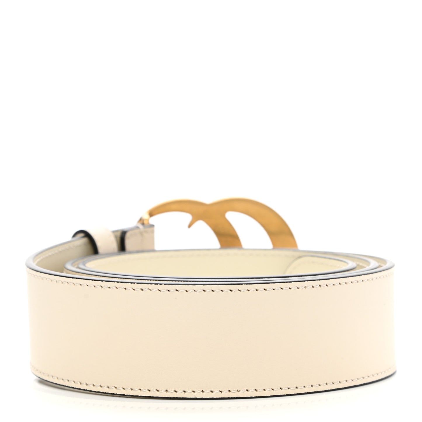 Calfskin Double G 40mm Belt 90 36 Mystic White