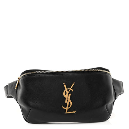 Saint Laurent Grain De Poudre Monogram Belt Bag Black 1 of 11