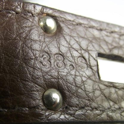 Hermes Taurillon Clemence Jypsiere 34 Chocolate 7 of 9