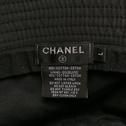 Chanel Cotton CC Bucket Hat L Black 6 of 6