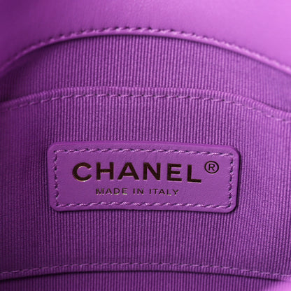 Chanel Lambskin Quilted Mini Lacquered Chain Flap Purple 6 of 11