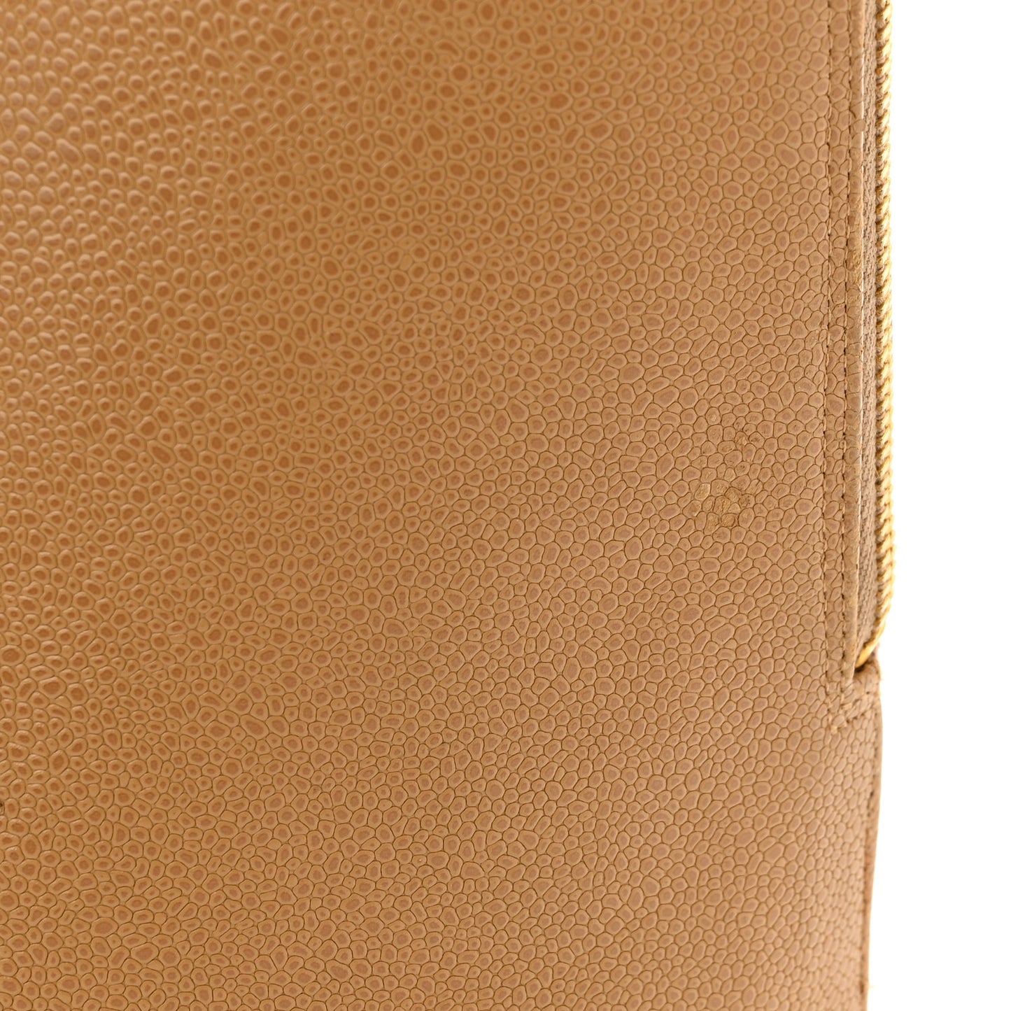 Caviar Large CC Shoulder Bag Beige