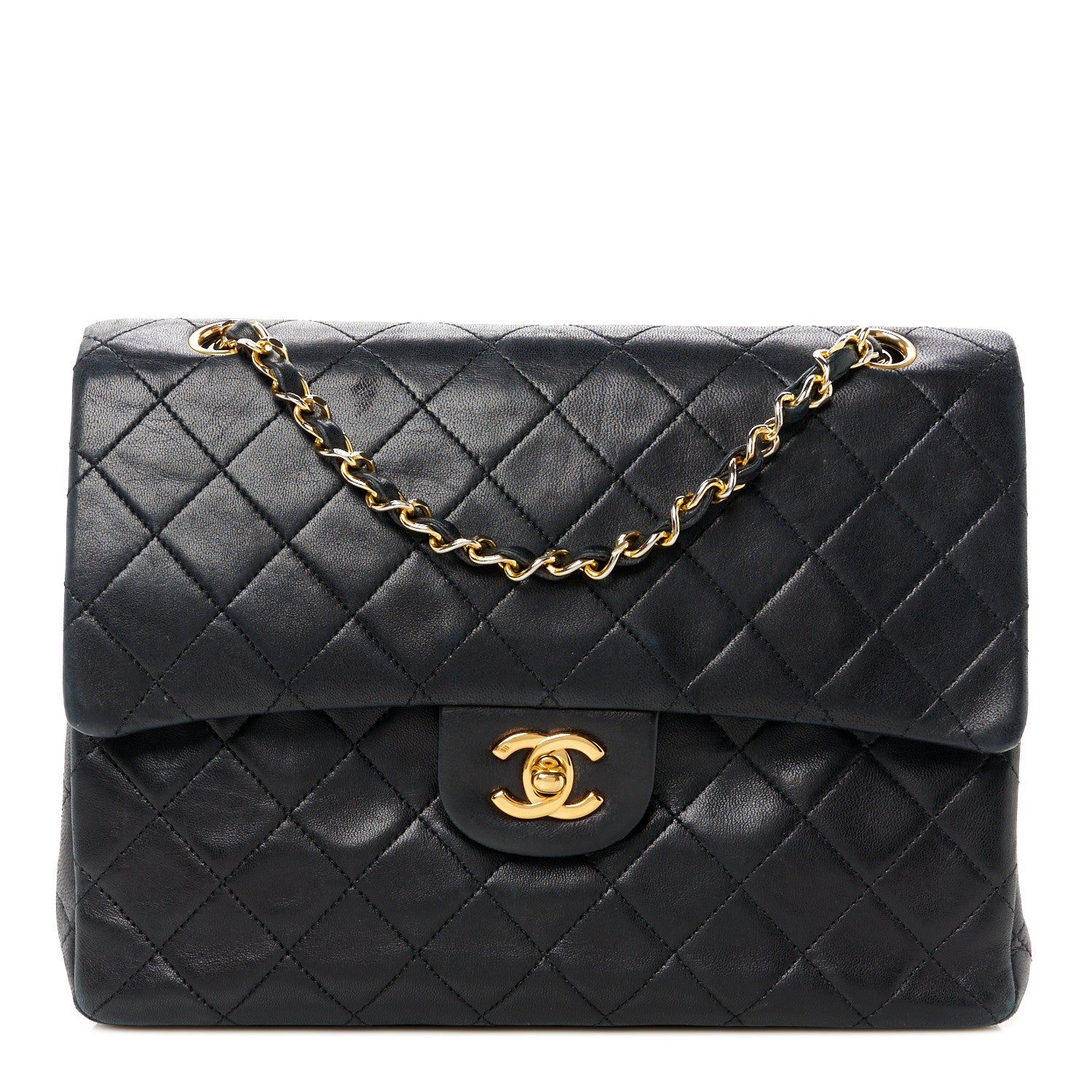 Chanel Lambskin Quilted Medium Double Flap Black 1 of 14
