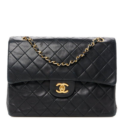 Chanel Lambskin Quilted Medium Double Flap Black 1 of 14
