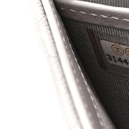 Chanel Caviar Quilted Large Gusset Flap Wallet Grey 8 of 11