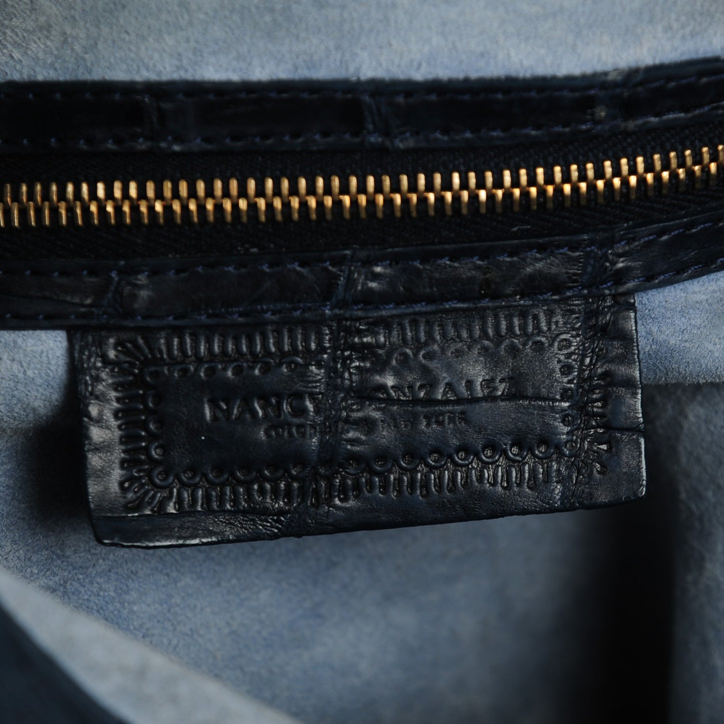 Crocodile Shoulder Bag Blue