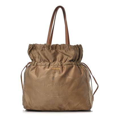 Prada Tessuto Nylon Logo Drawstring Bucket Bag 1 of 10