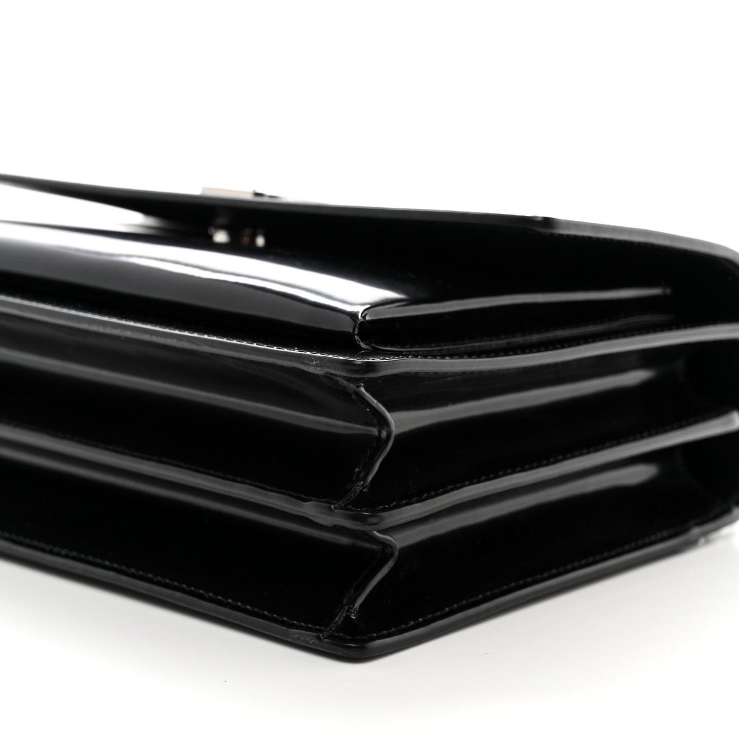Saint Laurent Glazed Calfskin Medium Monogram Sunset Black 10 of 11
