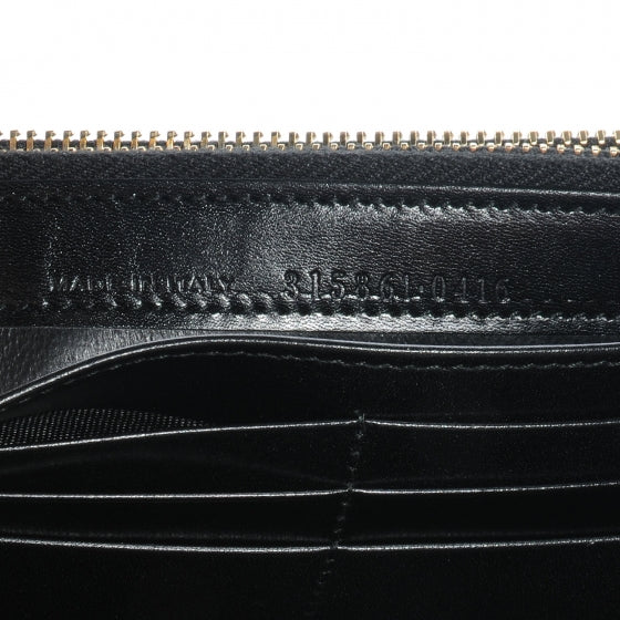 Leather Classic Large Flap Wallet Black