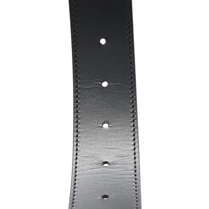 Gucci GG Supreme Monogram Selleria Calfskin Interlocking G Reversible 37mm Belt 90 36 Beige Ebony Black 3 of 4