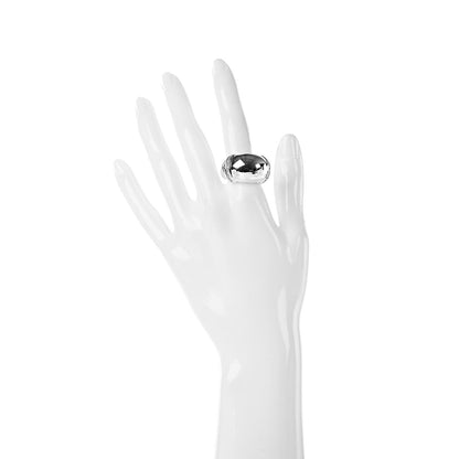 David Yurman Sterling Silver Diamond Metro Dome Ring 59 8.75 2 of 5
