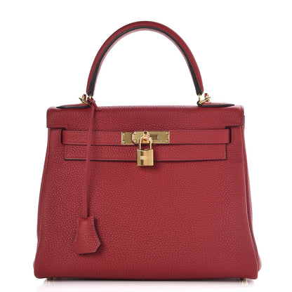 Hermes Togo Kelly Retourne 28 Rouge Grenat 1 of 37
