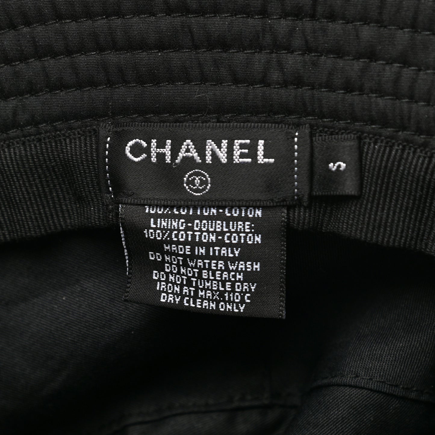 Cotton CC Bucket Hat S Black