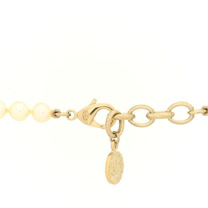 Chanel Pearl CC 100th Anniversary Necklace Light Gold 4 of 5
