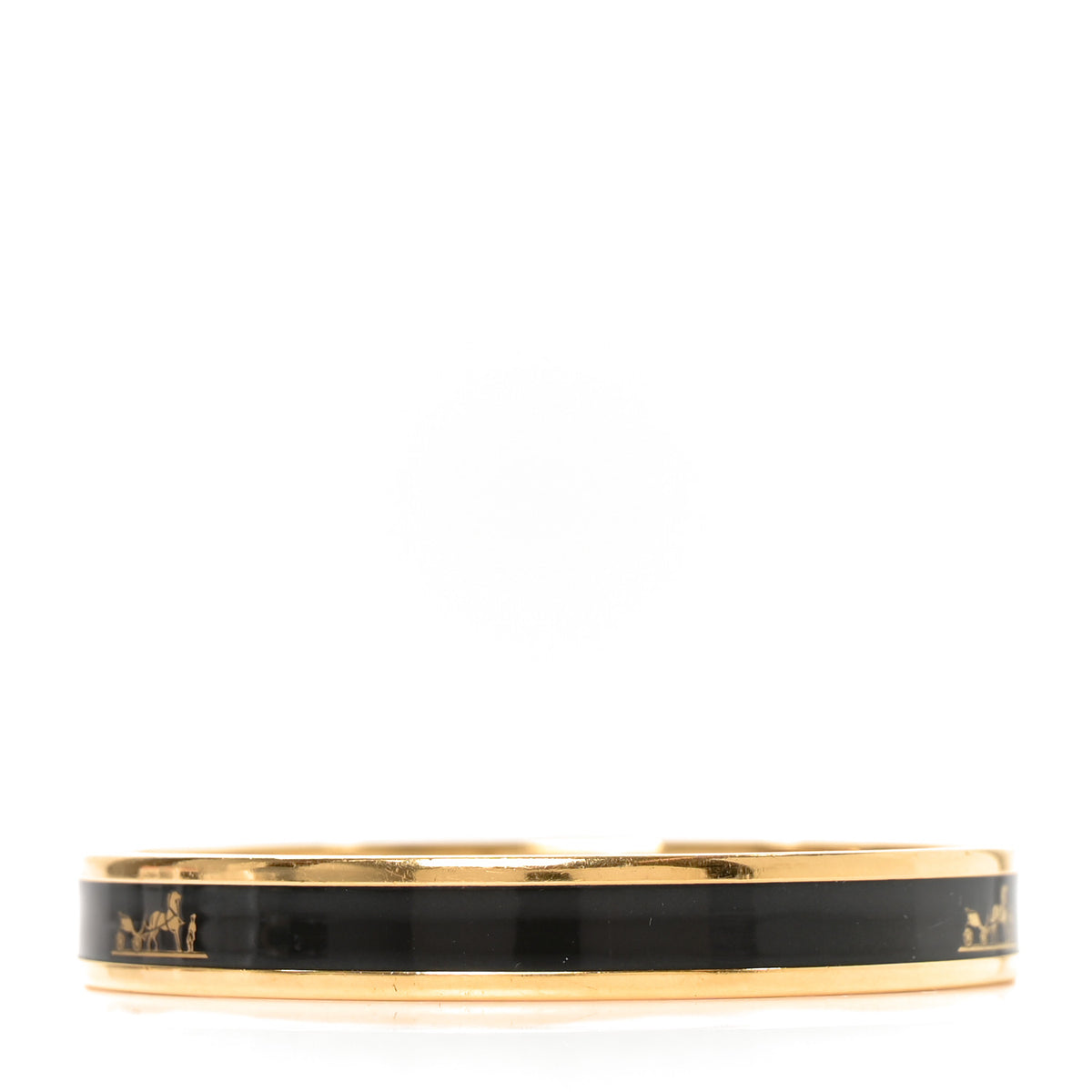 Enamel Printed Extra Narrow Uni Bracelet 70 Black