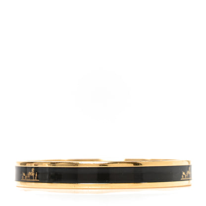 Hermes Enamel Printed Extra Narrow Uni Bracelet 70 Black 3 of 5