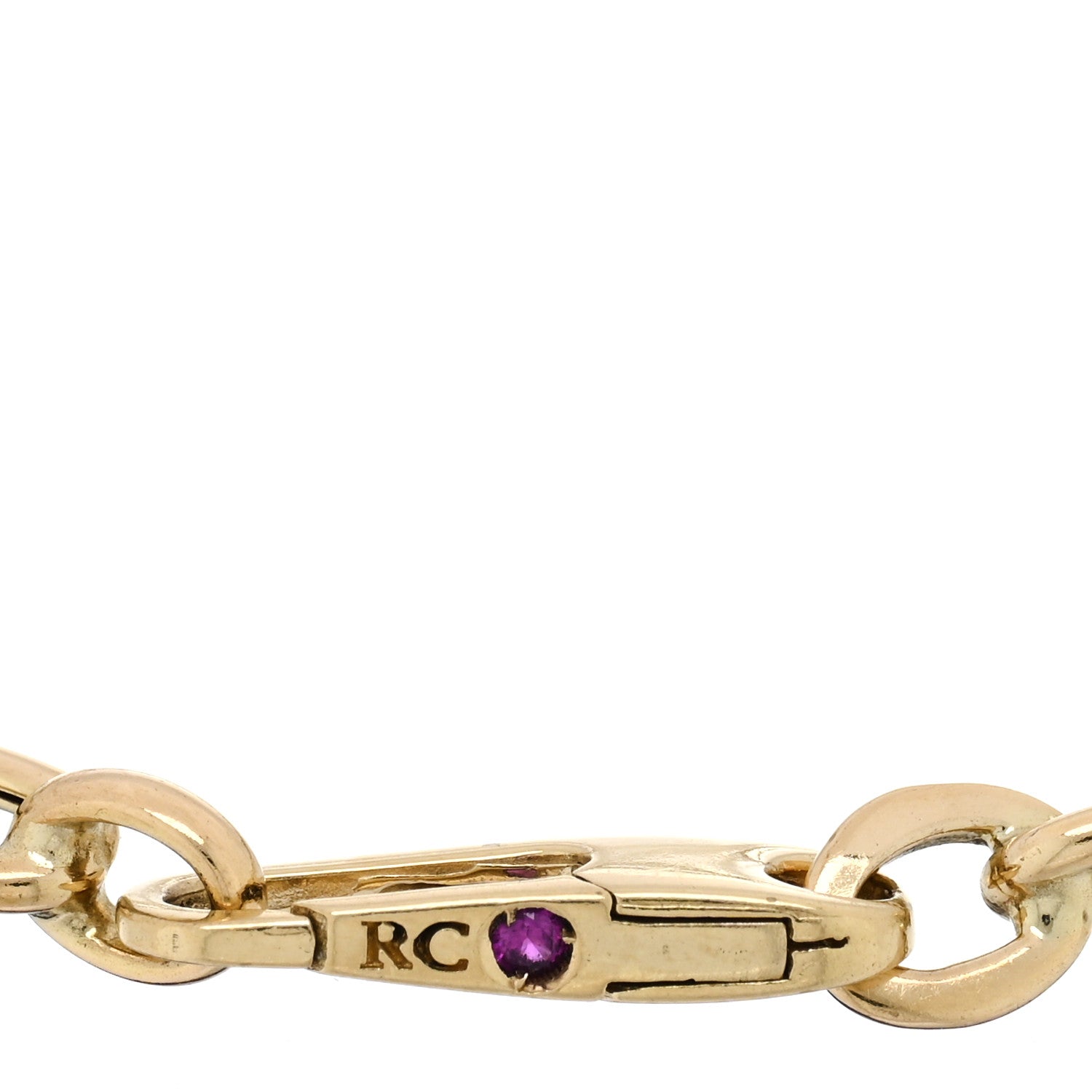 Roberto Coin 18K Yellow Gold Fluted Paper Clip Link Bracelet 3 of 3