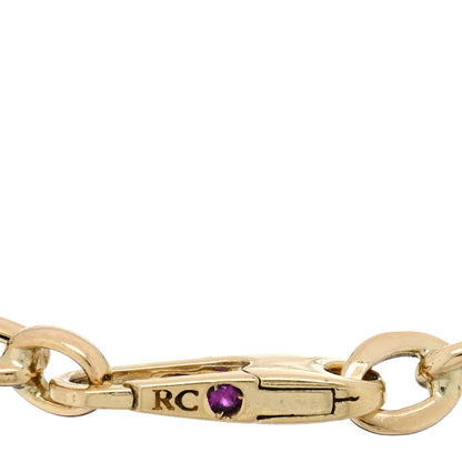 Roberto Coin 18K Yellow Gold Fluted Paper Clip Link Bracelet 3 of 3